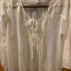 Jessica Simpson white and Sheer Blouse.